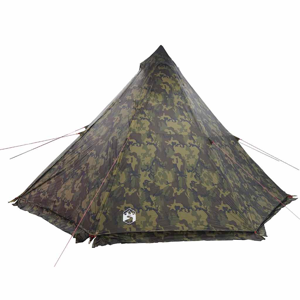Tenda familiar tipi para 6 pessoas impermeável camuflagem