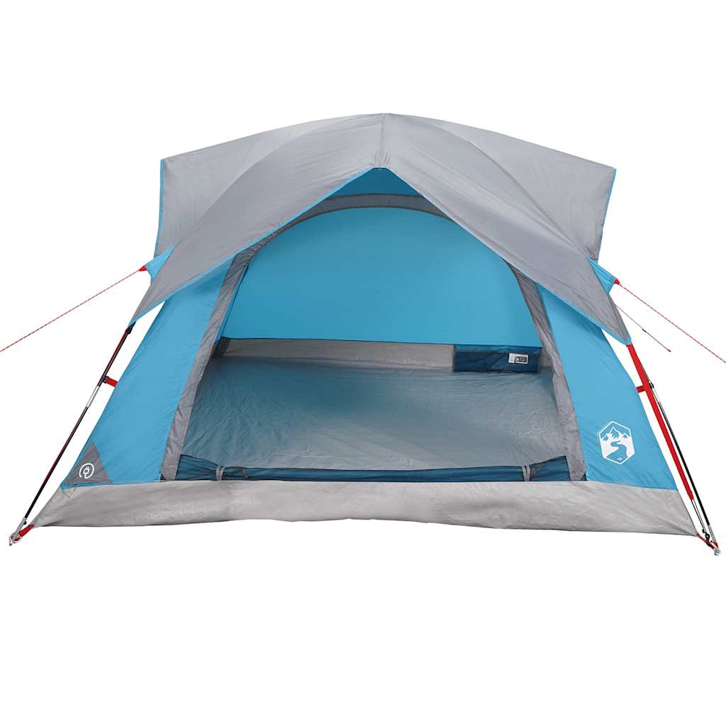 Tenda de campismo cabana para 4 pessoas impermeável azul