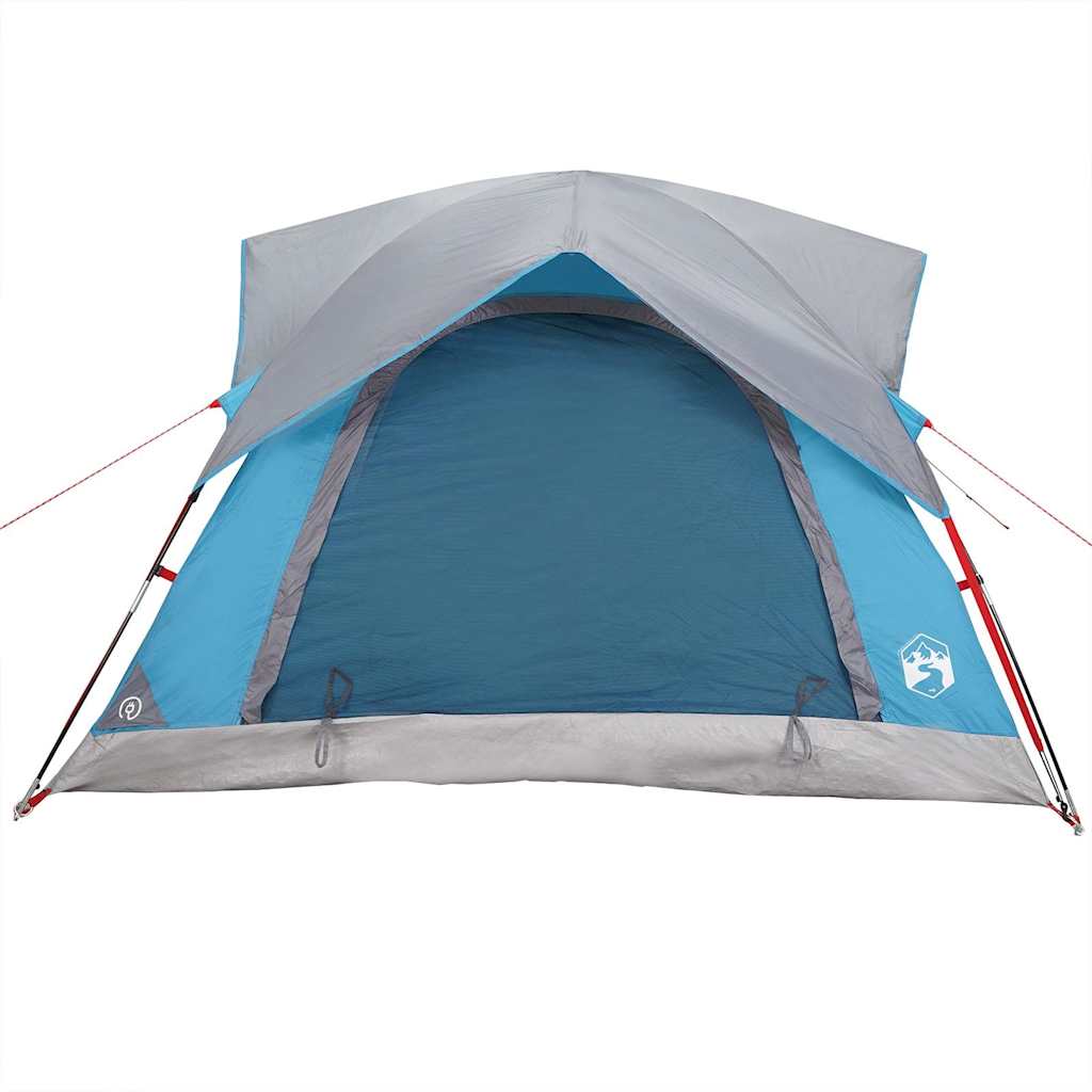 Tenda de campismo cabana para 4 pessoas impermeável azul