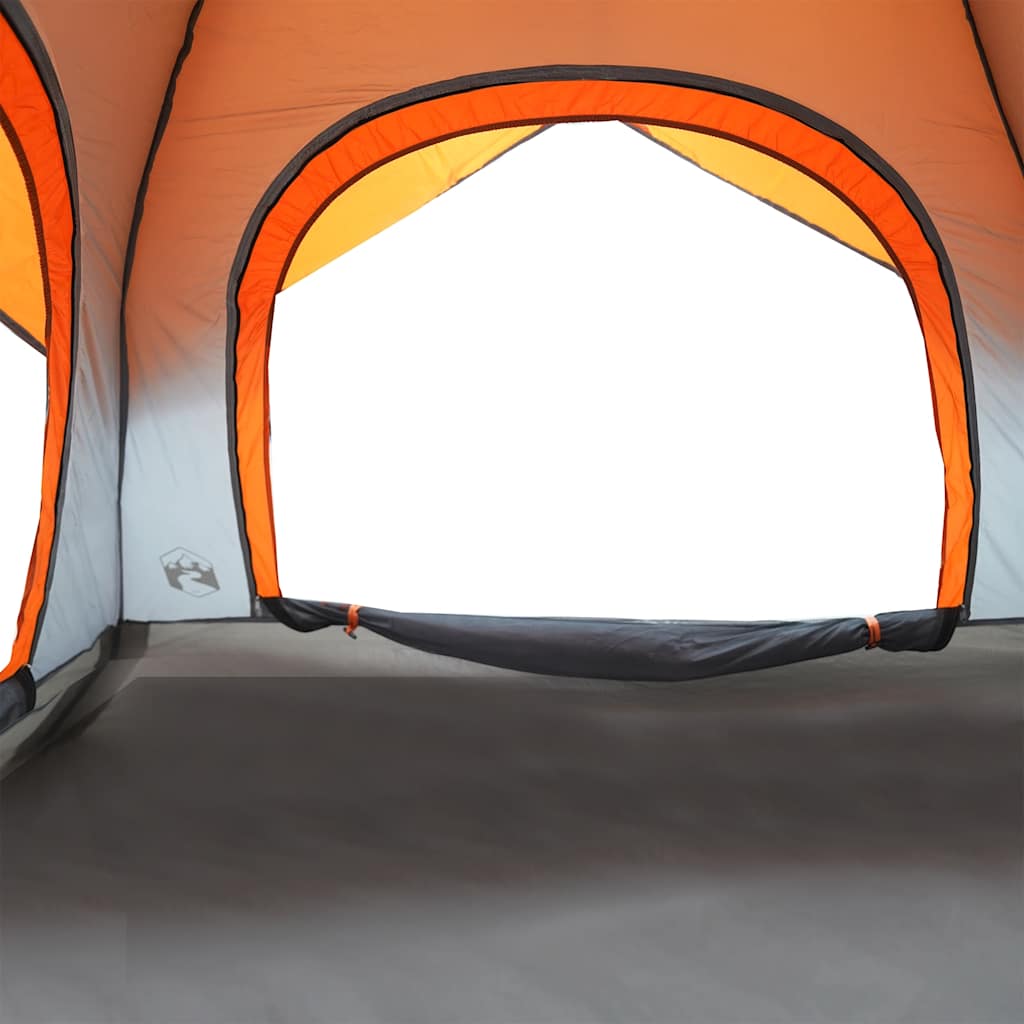 Tenda de campismo cabana p/ 4 pessoas impermeável cinza/laranja
