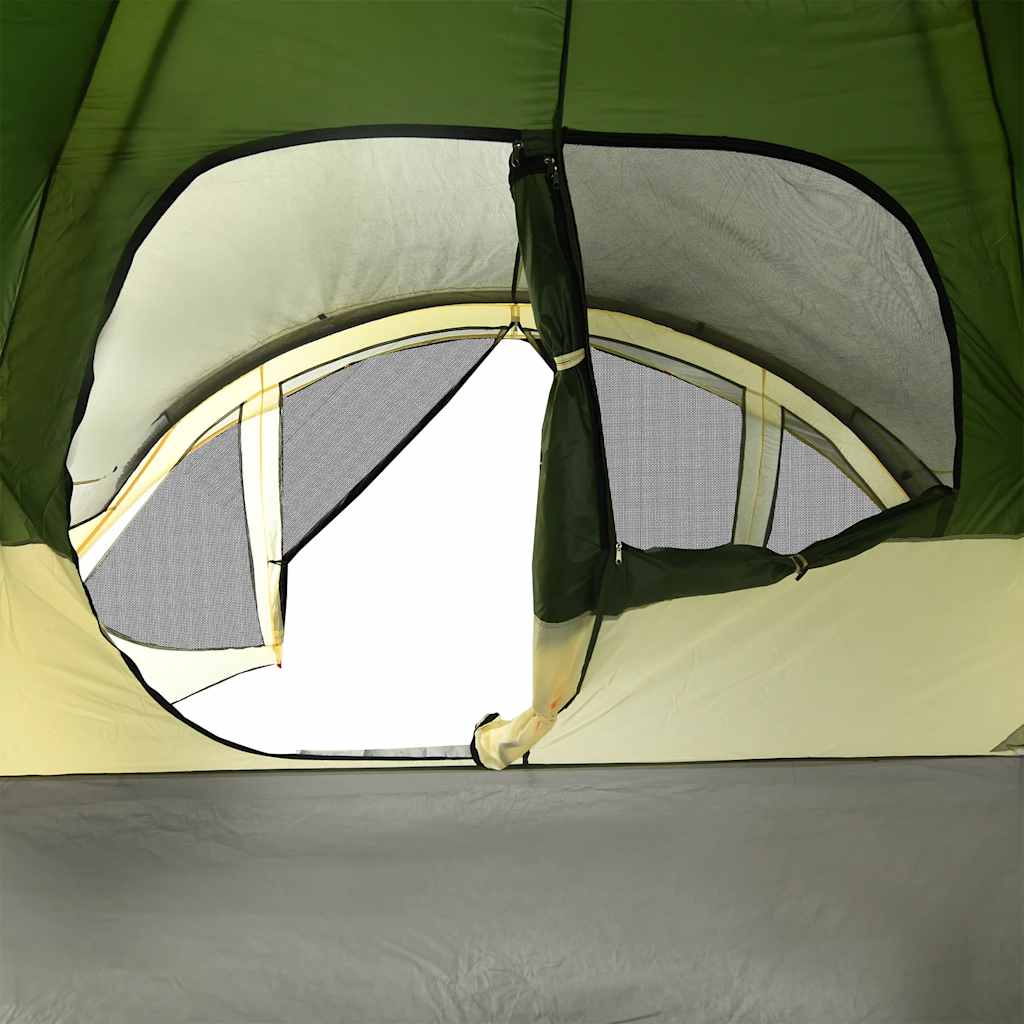 Tenda familiar túnel para 6 pessoas impermeável verde