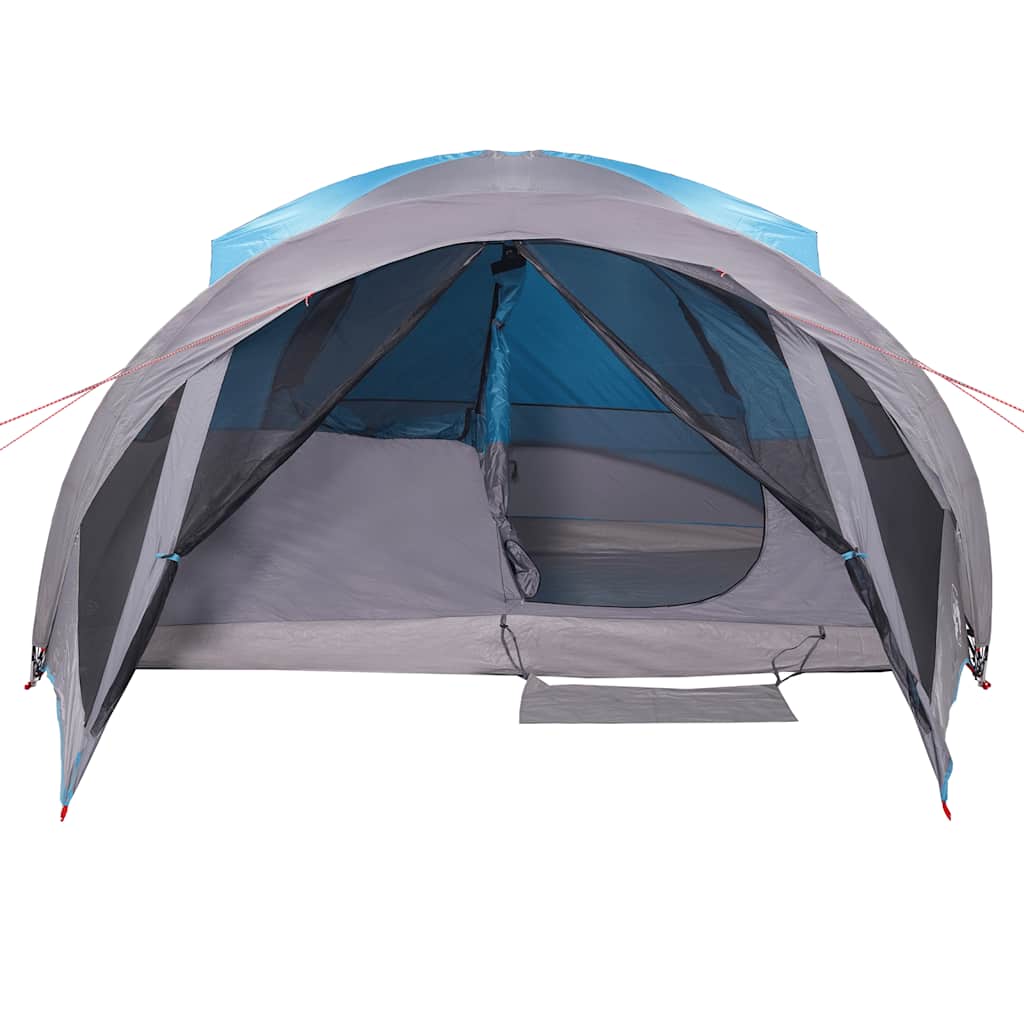 Tenda familiar túnel para 6 pessoas impermeável azul
