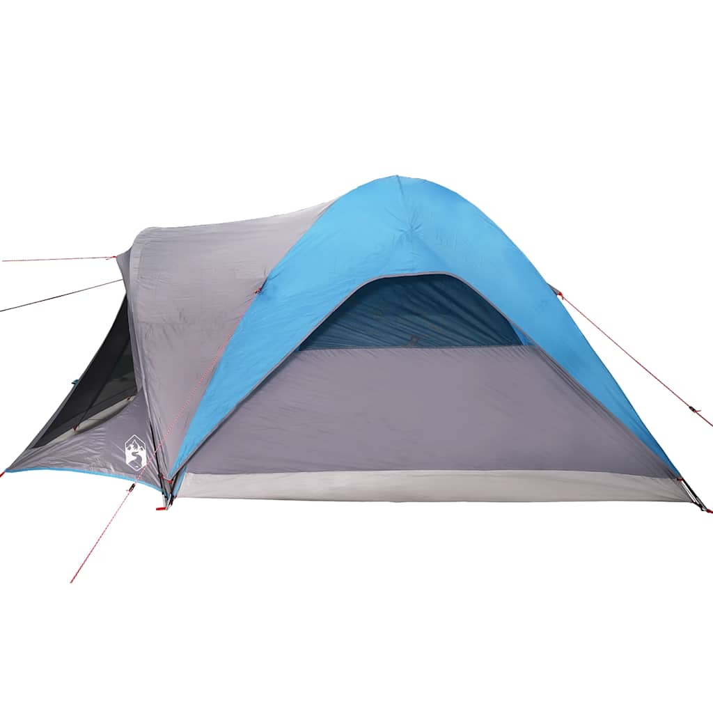 Tenda familiar túnel para 6 pessoas impermeável azul