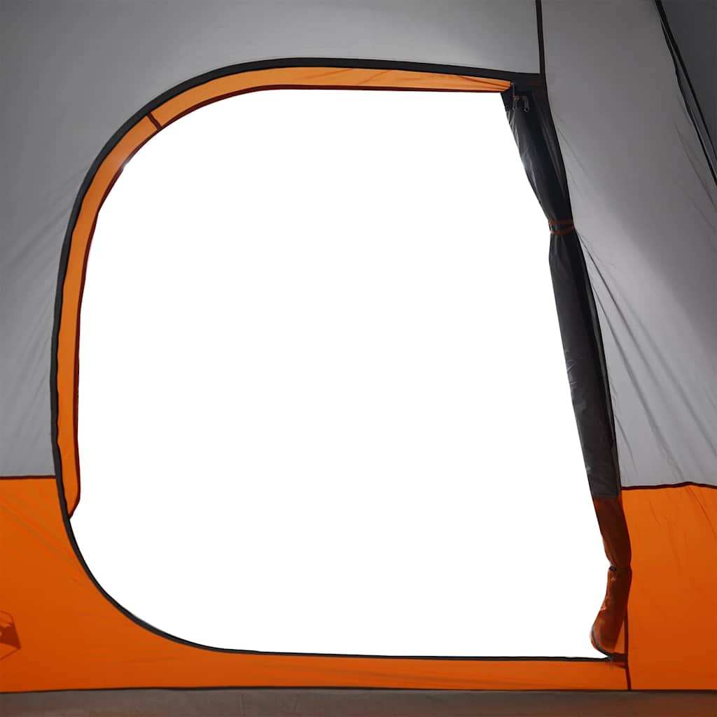 Tenda de campismo p/ 4 pessoas impermeável cinzento/laranja