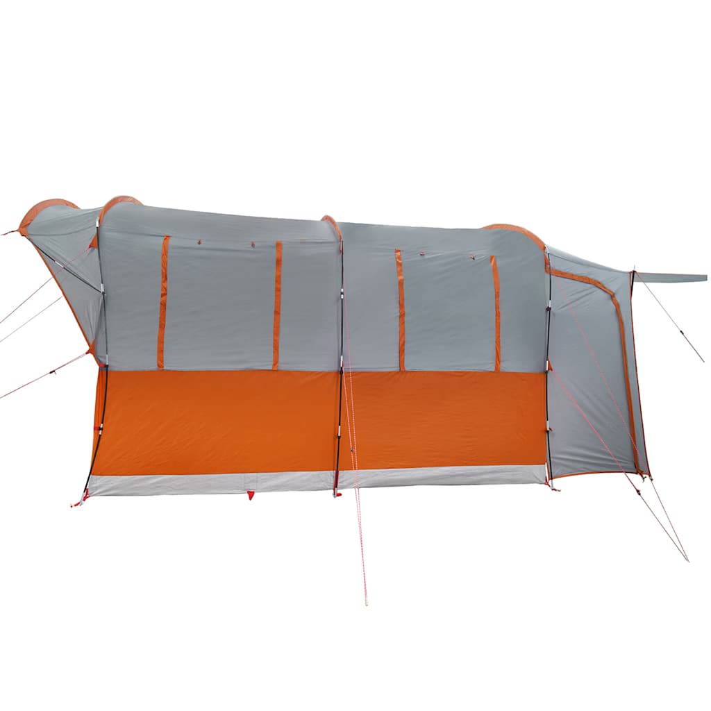 Tenda de campismo p/ 4 pessoas impermeável cinzento/laranja