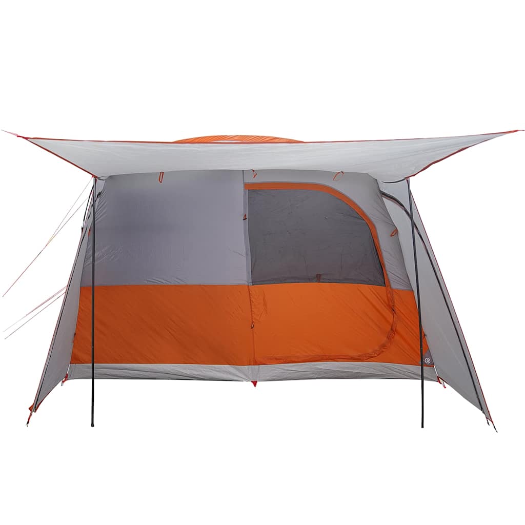 Tenda de campismo p/ 4 pessoas impermeável cinzento/laranja