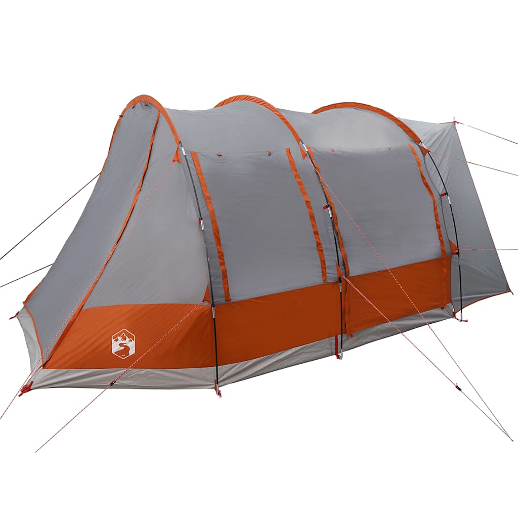 Tenda de campismo p/ 2 pessoas impermeável cinzento/laranja