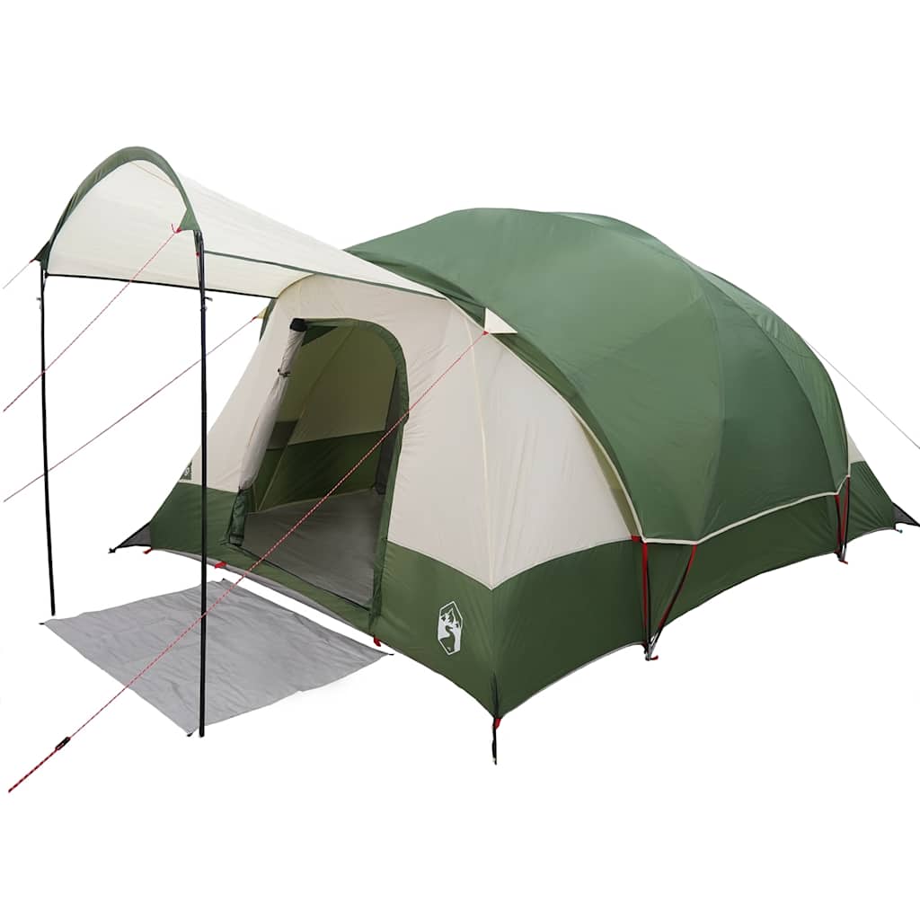 Tenda familiar túnel para 8 pessoas impermeável verde