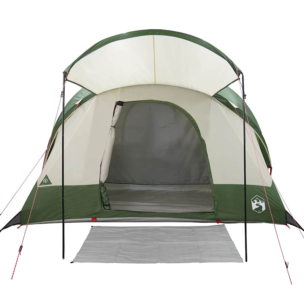 Tenda familiar túnel para 8 pessoas impermeável verde