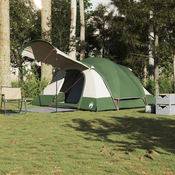 Tenda familiar túnel para 8 pessoas impermeável verde