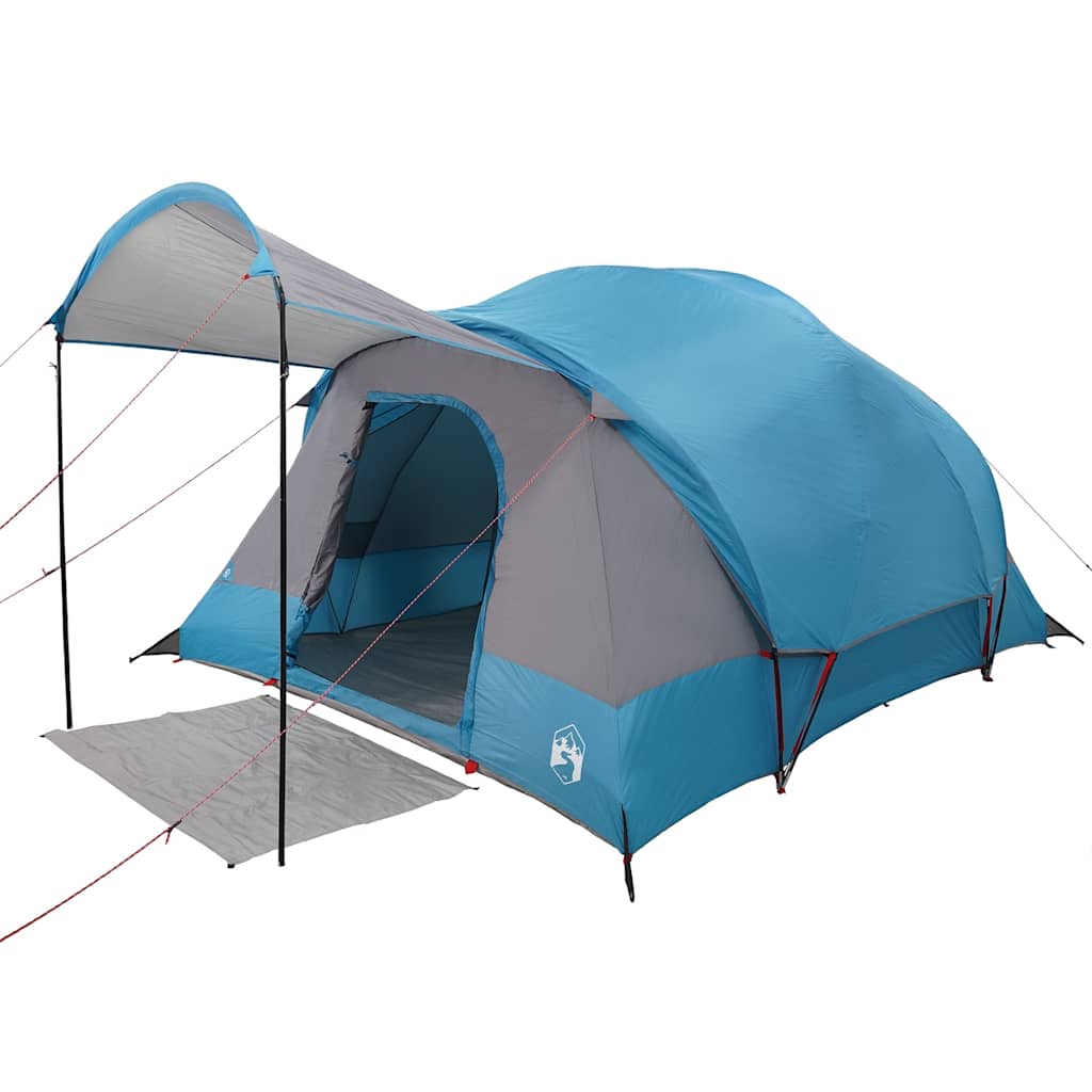 Tenda familiar túnel para 8 pessoas impermeável azul
