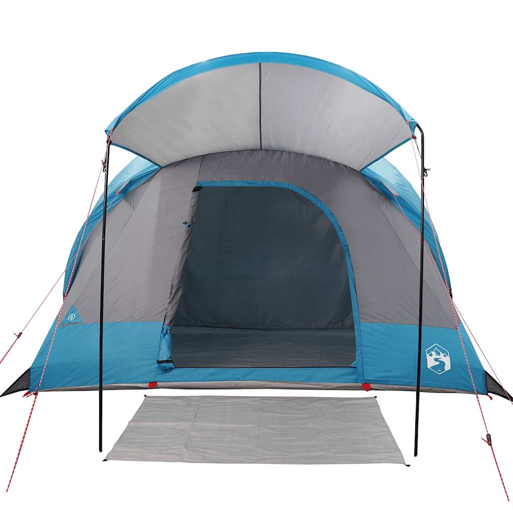 Tenda familiar túnel para 8 pessoas impermeável azul