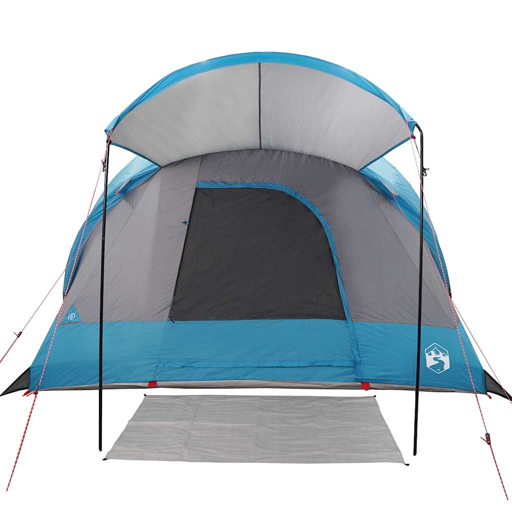 Tenda familiar túnel para 8 pessoas impermeável azul