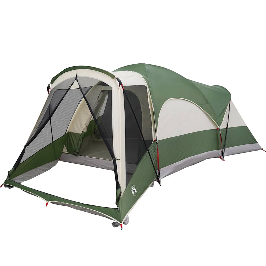 Tenda familiar túnel para 8 pessoas impermeável verde