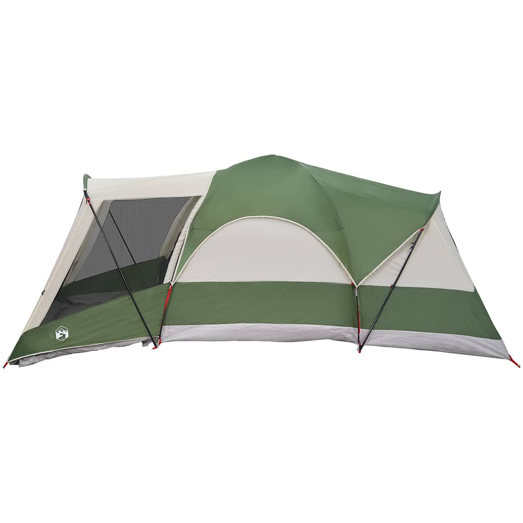 Tenda familiar túnel para 8 pessoas impermeável verde