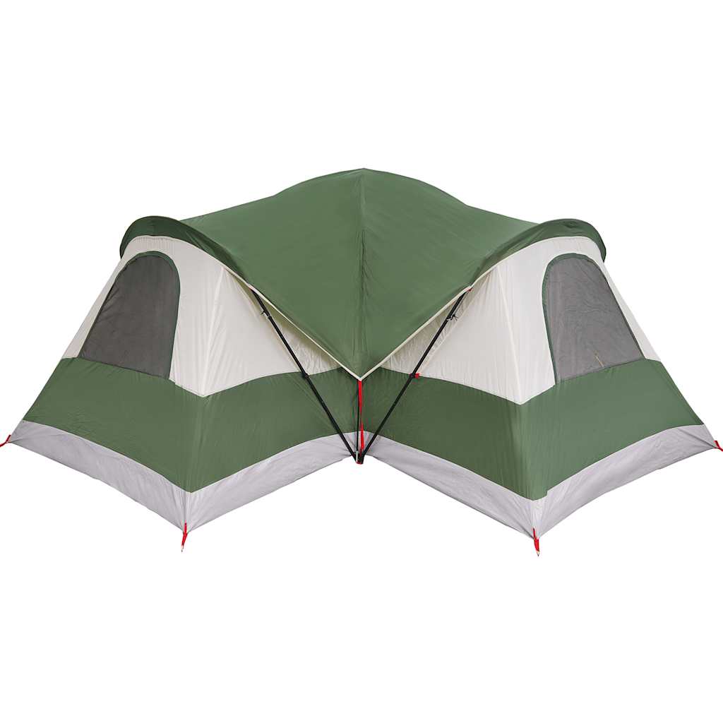 Tenda familiar túnel para 8 pessoas impermeável verde