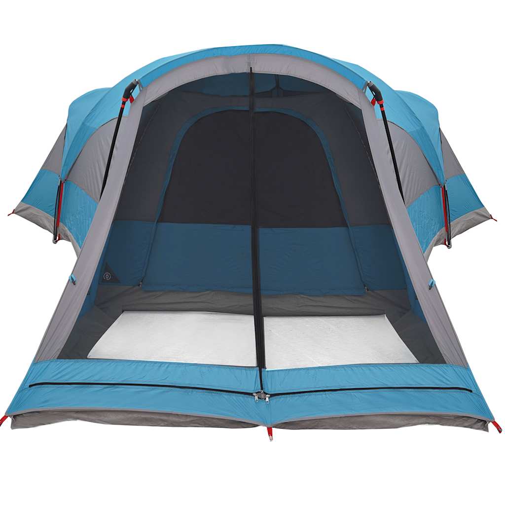 Tenda familiar túnel para 8 pessoas impermeável azul
