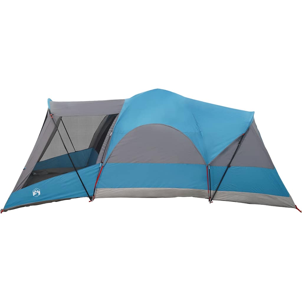 Tenda familiar túnel para 8 pessoas impermeável azul