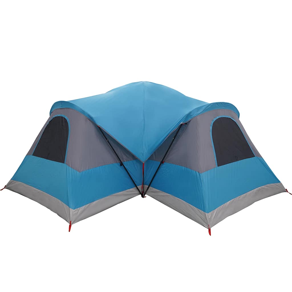 Tenda familiar túnel para 8 pessoas impermeável azul