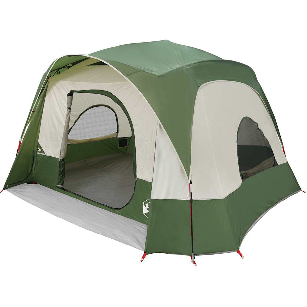 Tenda familiar estilo cabana para 6 pessoas impermeável verde