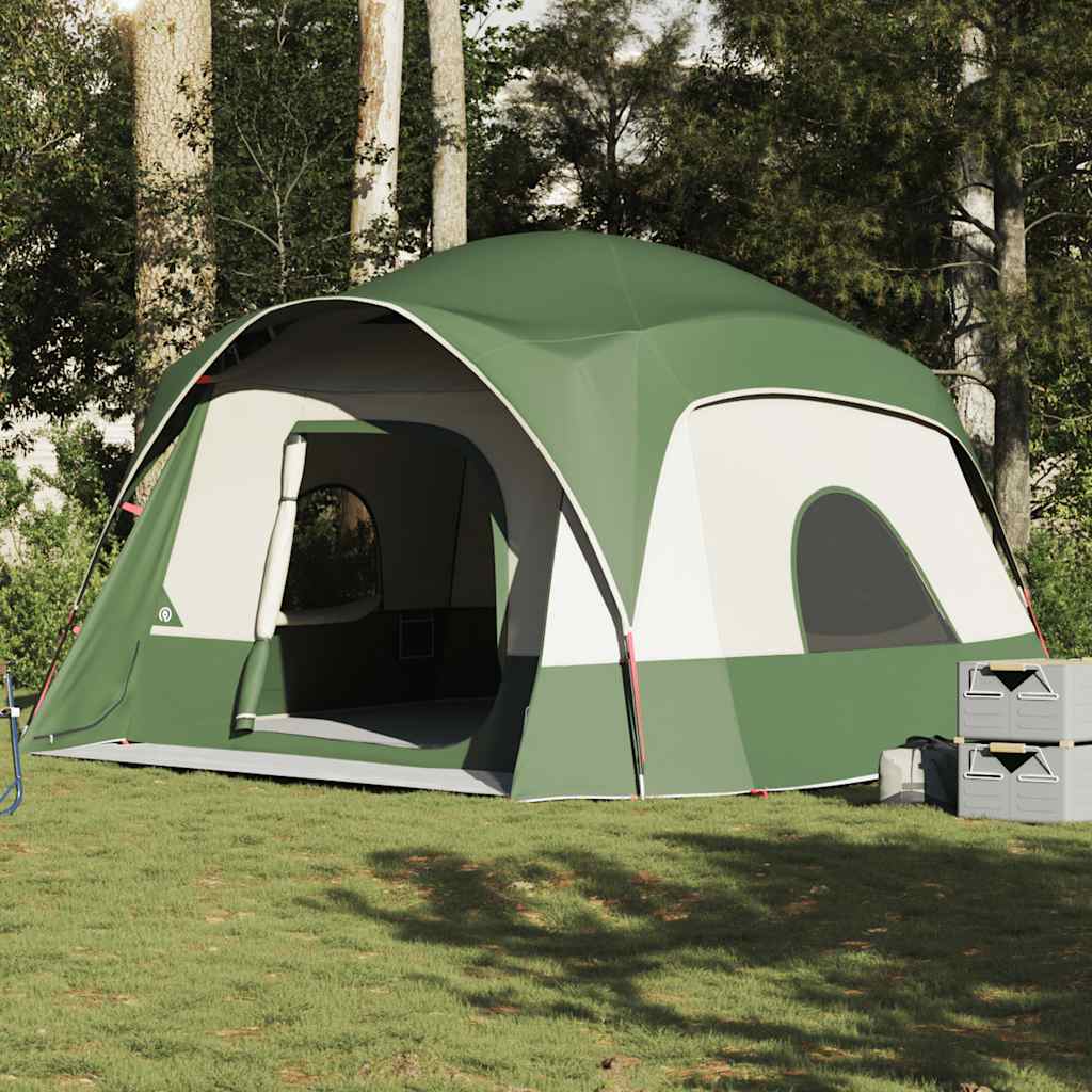 Tenda familiar estilo cabana para 6 pessoas impermeável verde