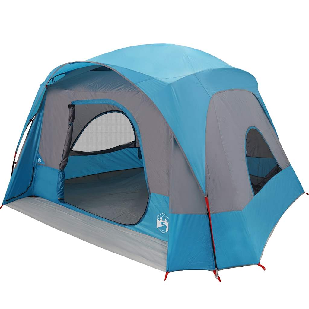 Tenda familiar estilo cabana para 6 pessoas impermeável azul