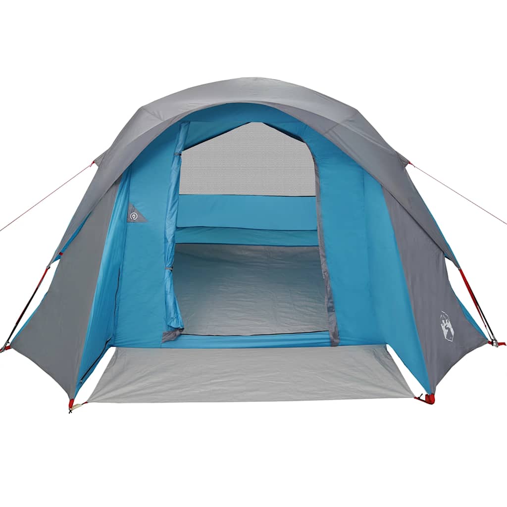Tenda de campismo cabana para 4 pessoas impermeável azul