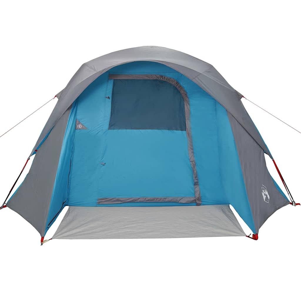 Tenda de campismo cabana para 4 pessoas impermeável azul