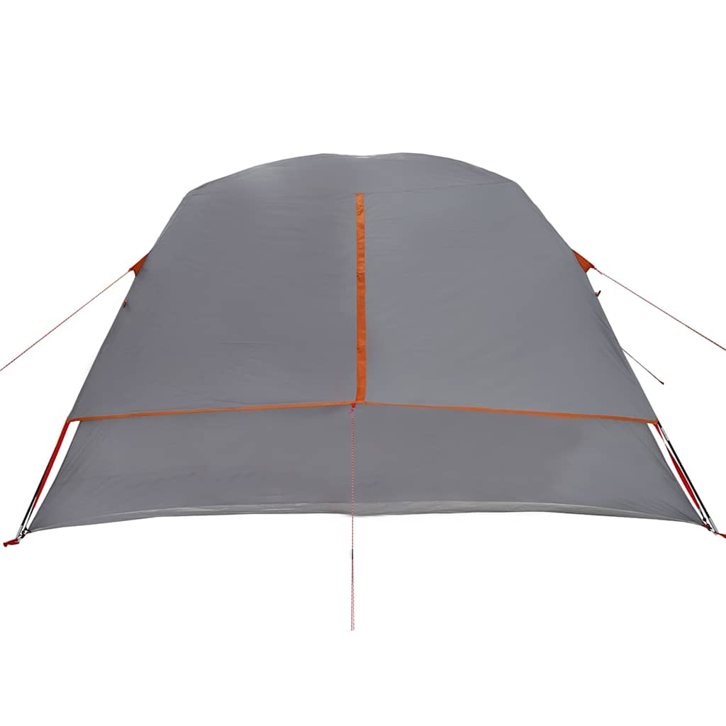 Tenda de campismo cabana p/ 4 pessoas impermeável cinza/laranja