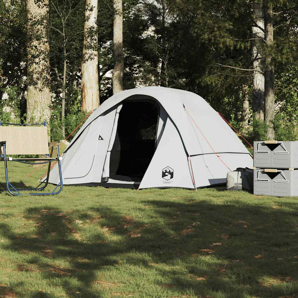 Tenda de campismo cabana p/ 4 pessoas opaca impermeável branco