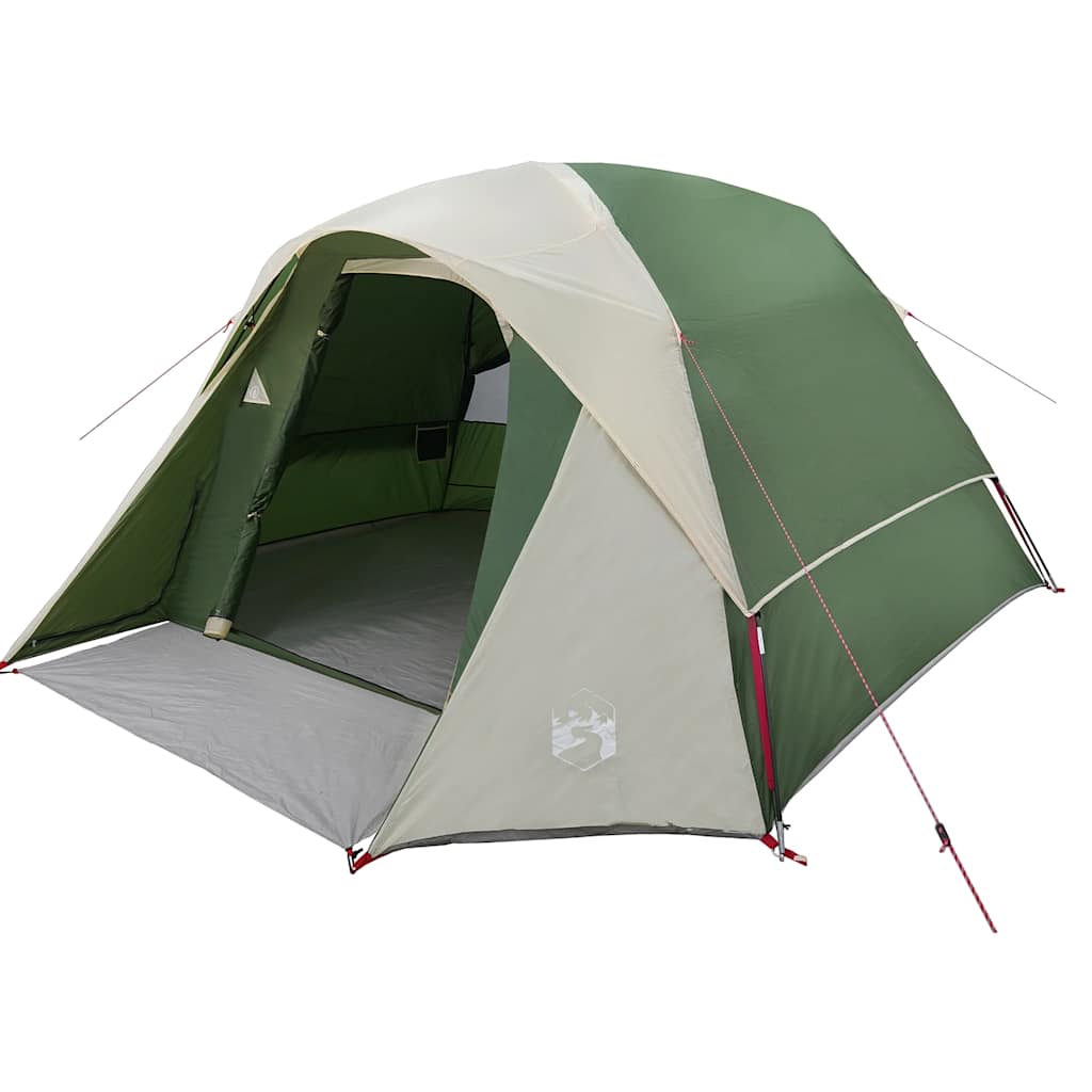 Tenda familiar estilo cabana para 6 pessoas impermeável verde