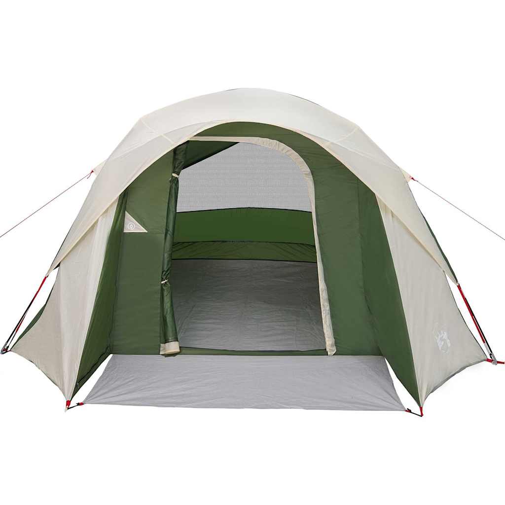 Tenda familiar estilo cabana para 6 pessoas impermeável verde