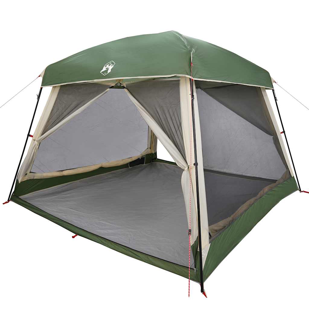 Tenda familiar estilo cabana para 6 pessoas impermeável verde