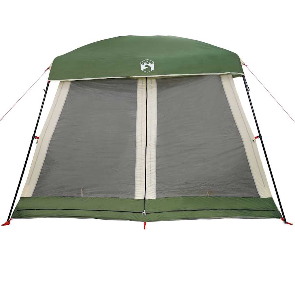 Tenda familiar estilo cabana para 6 pessoas impermeável verde