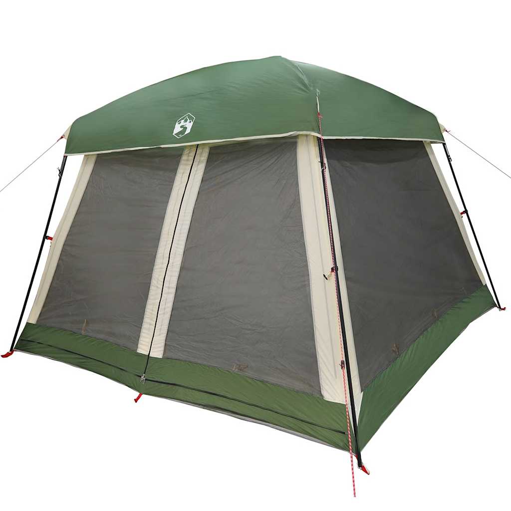 Tenda familiar estilo cabana para 6 pessoas impermeável verde