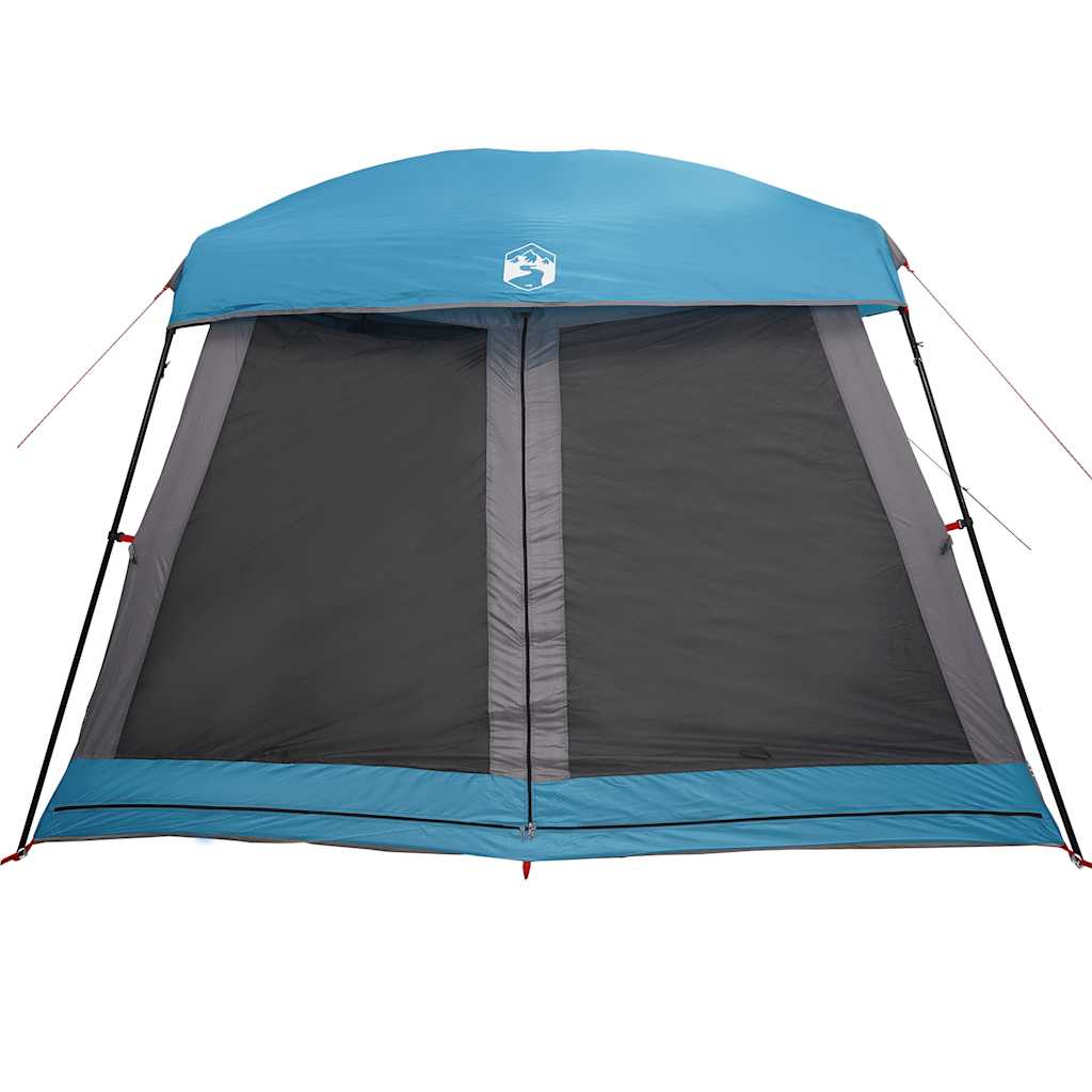 Tenda familiar estilo cabana para 6 pessoas impermeável azul