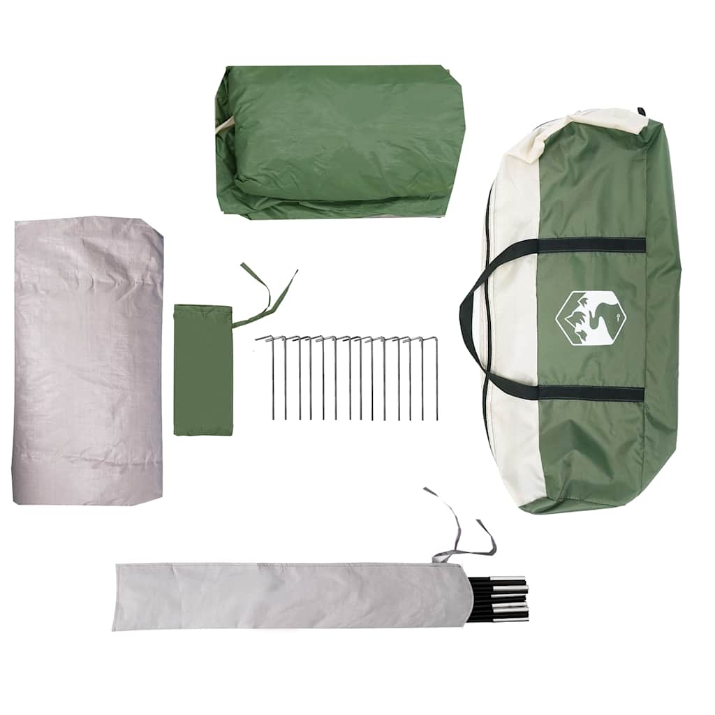 Tenda familiar estilo Igloo para 6 pessoas impermeável verde