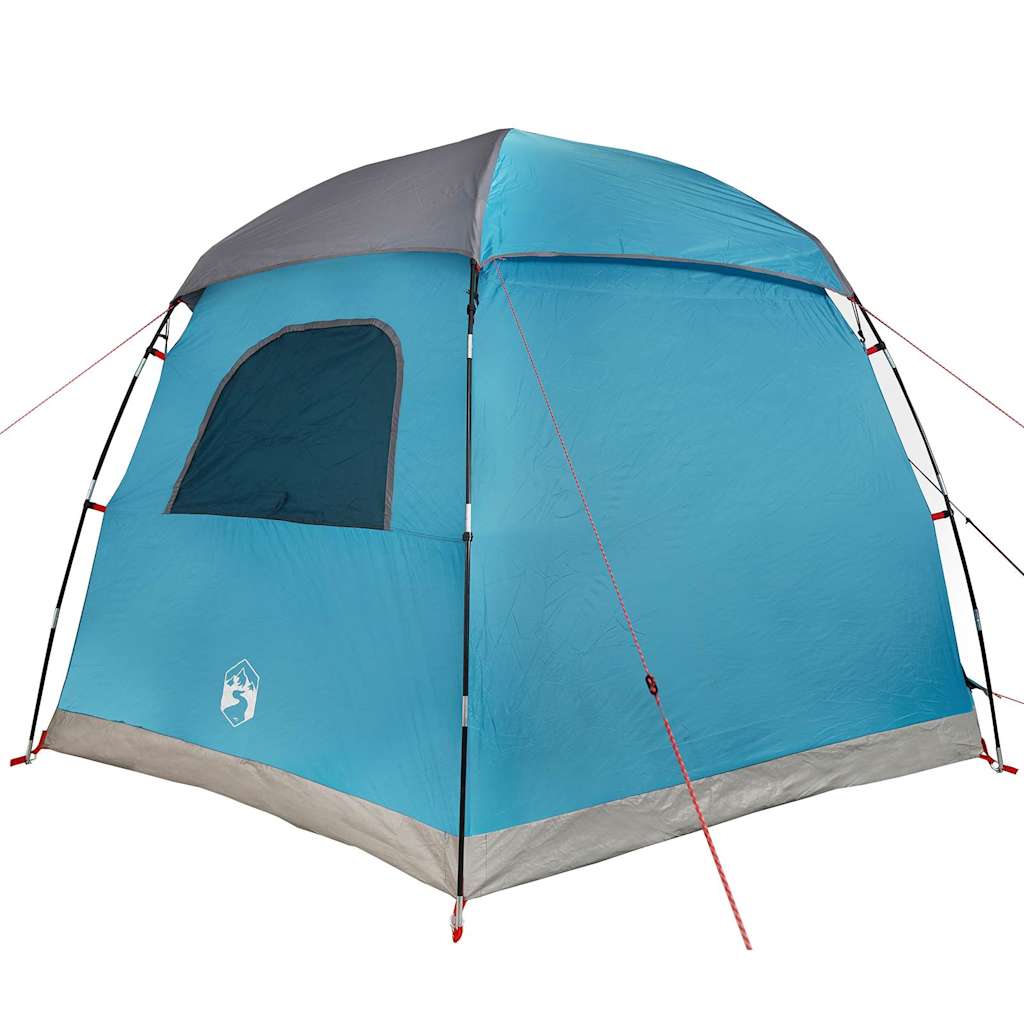 Tenda familiar estilo Igloo para 6 pessoas impermeável azul