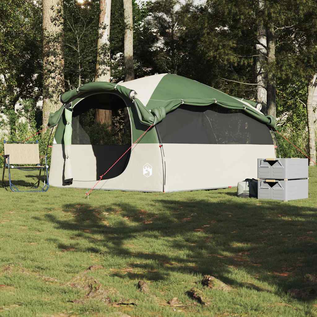 Tenda familiar túnel para 6 pessoas impermeável verde