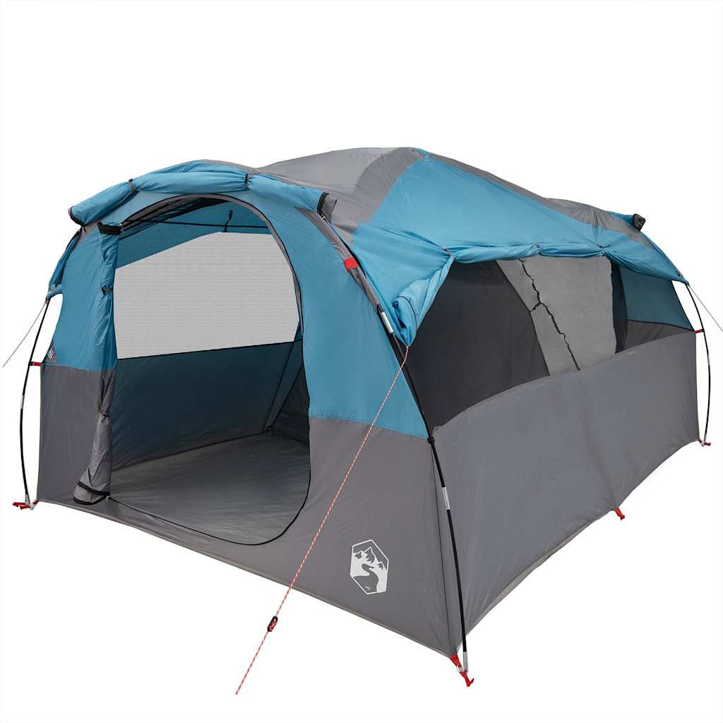 Tenda familiar túnel para 6 pessoas impermeável azul
