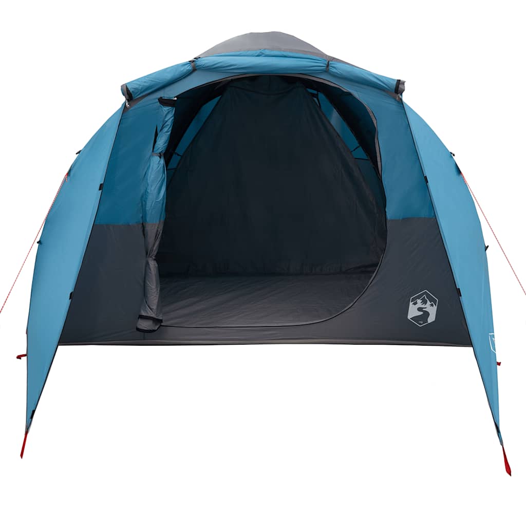 Tenda familiar túnel para 6 pessoas impermeável azul
