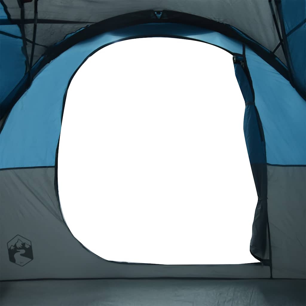 Tenda familiar túnel para 6 pessoas impermeável azul