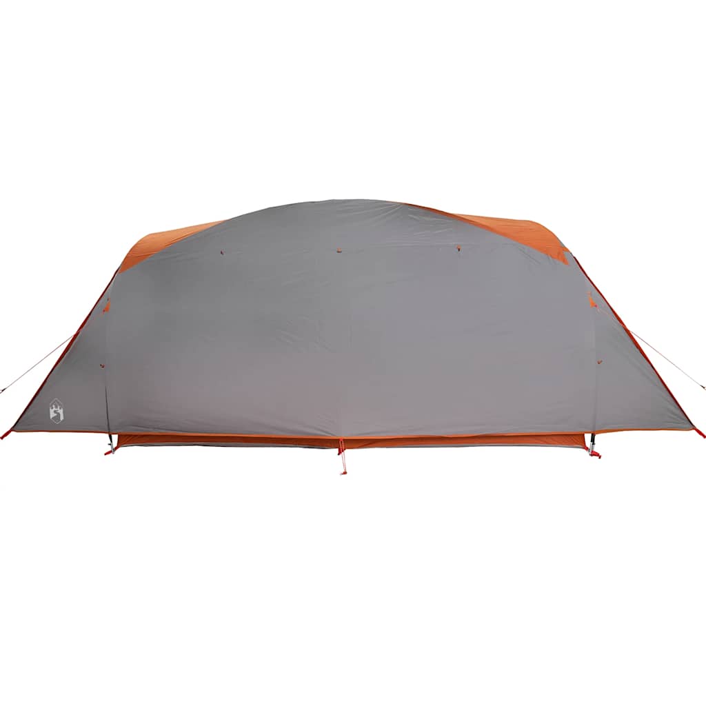 Tenda familiar túnel p/ 6 pessoas impermeável cinza/laranja