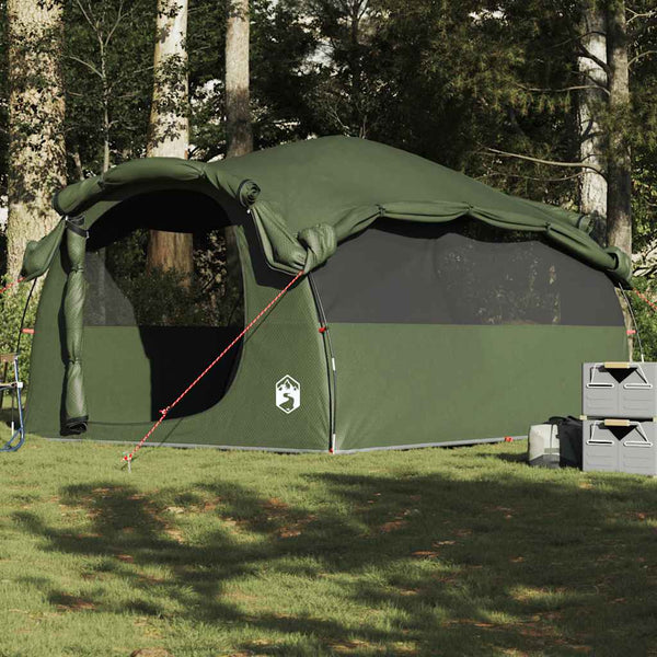 Tenda familiar túnel para 6 pessoas impermeável verde azeitona