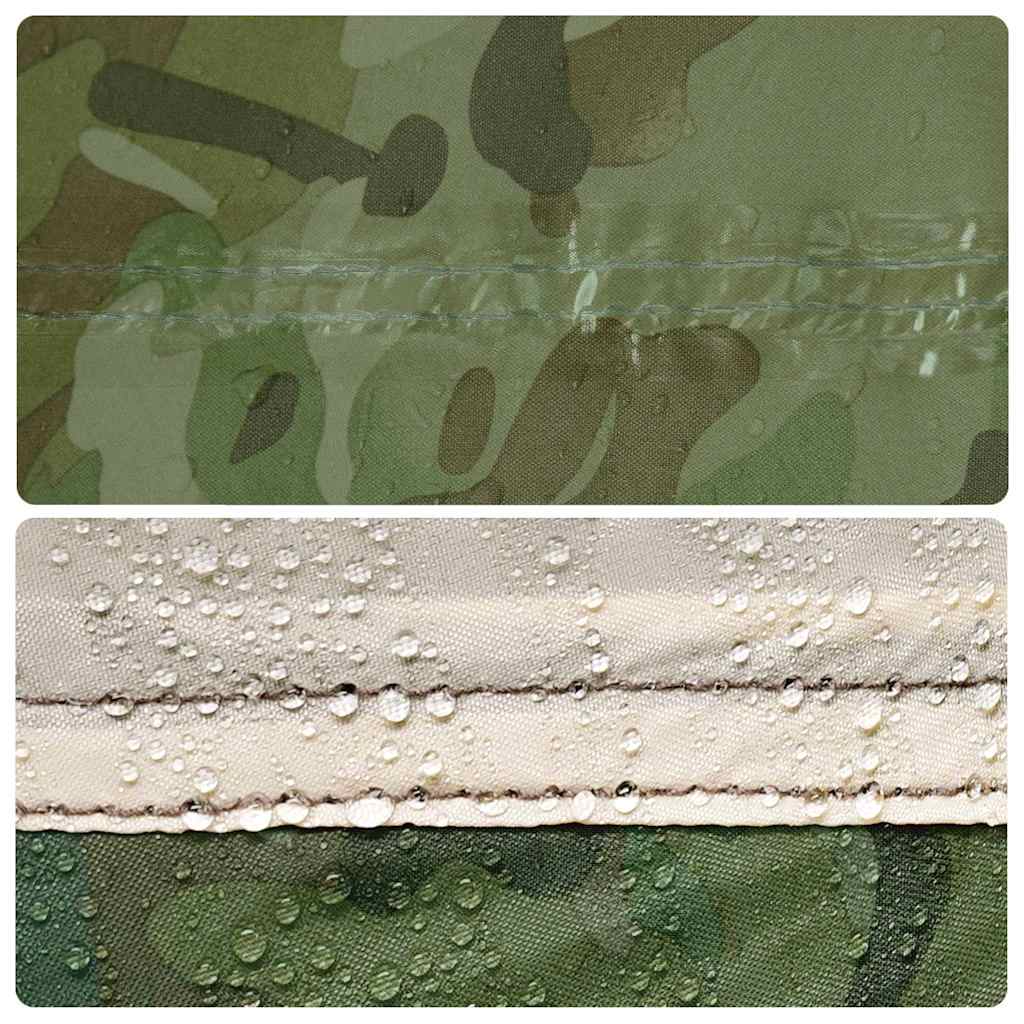 Lona de campismo 306x306 cm impermeável camuflagem