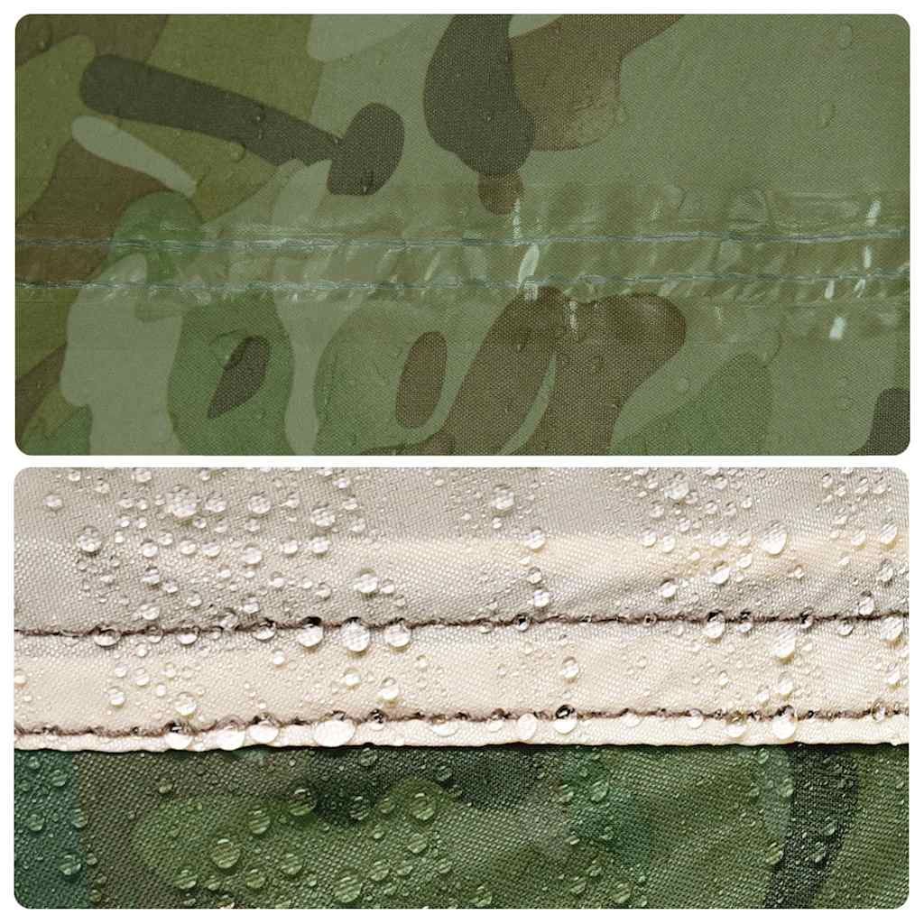 Lona de campismo 366x306 cm impermeável camuflagem