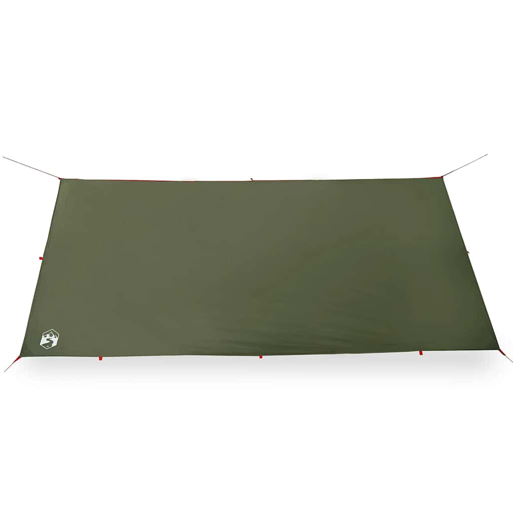 Lona de campismo 406x306 cm impermeável verde azeitona