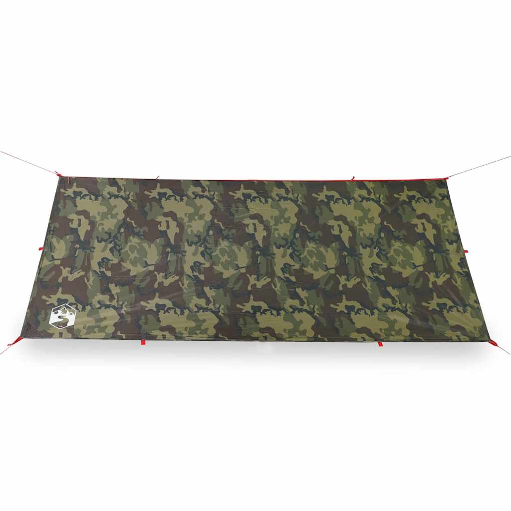 Lona de campismo 406x306 cm impermeável camuflagem