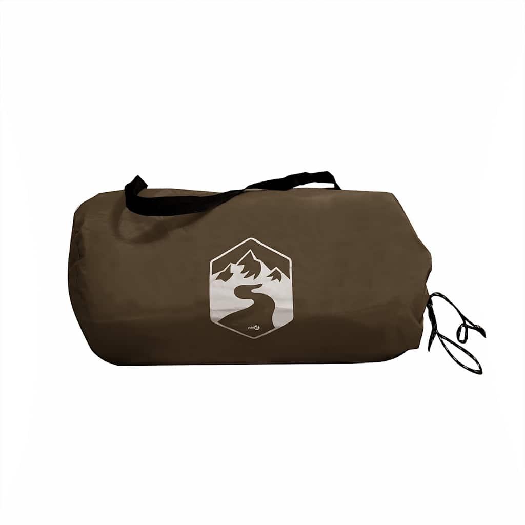 Lona de campismo 506x306 cm impermeável castanho