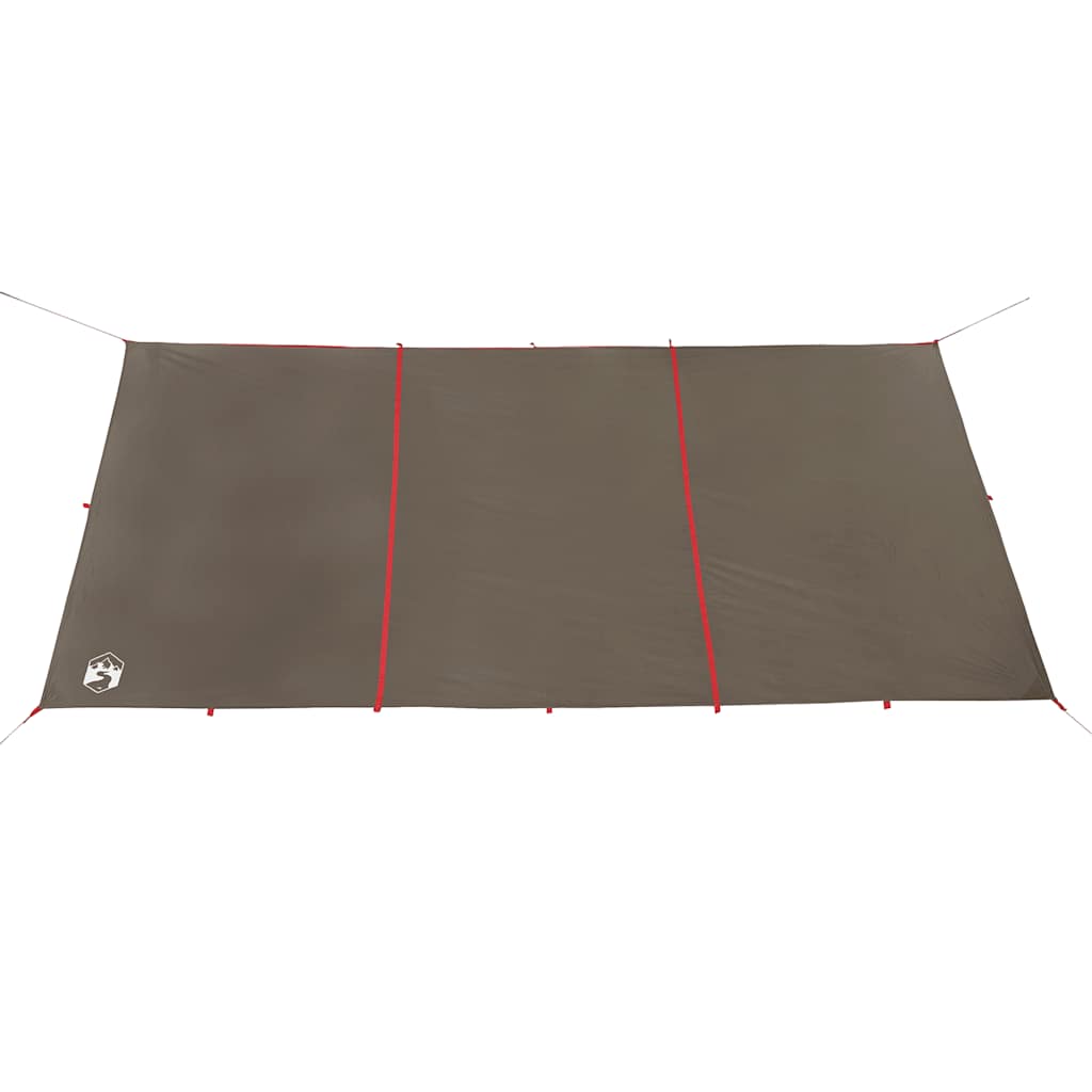 Lona de campismo 451x420 cm impermeável castanho